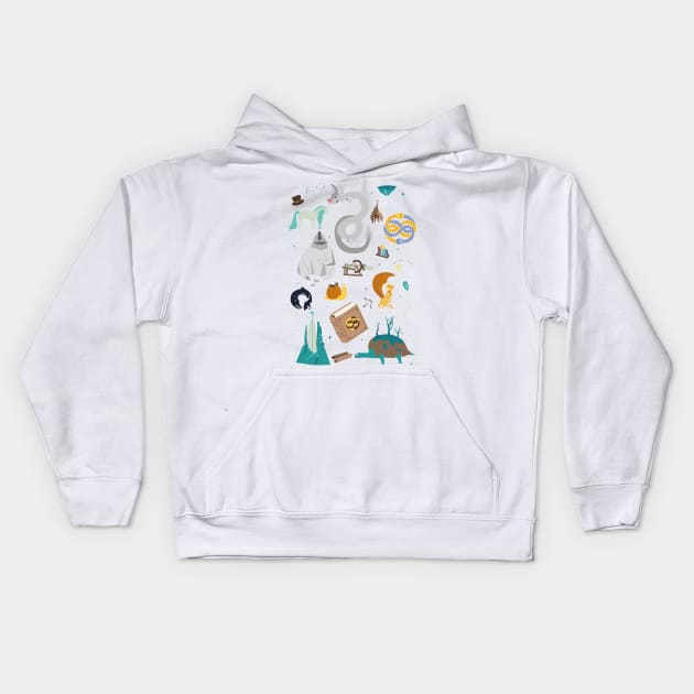 The Never Ending Story paper cut illustration Kids Hoodie by PauRicart